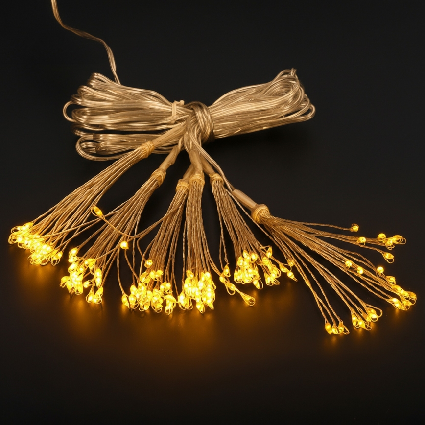 Brilagi - LED-Lichterkette für den Außenbereich, 150 LEDs, 5 m, IP44, warmweiß, Feuerwerk-Effekt