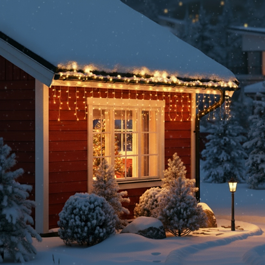 Brilagi - LED-Lichterkette für den Außenbereich, 400 LEDs, 8 Funktionen, 23 m, IP44, warmweiß