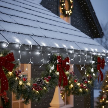 BRILAGI - LED-Lichterkette für den Außenbereich 400xLED/8 Funktionen 23m IP44 kaltweiß