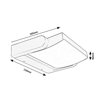 Brilagi - LED-Wandleuchte für den Außenbereich ANKLE LED/18W/230V 4000K IP65 anthrazit