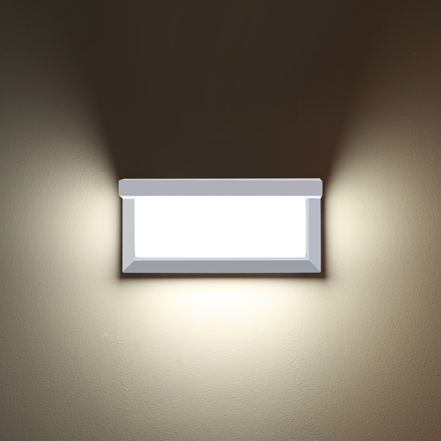 Brilagi - LED Outdoor-Wandleuchte mit Sensor BRICKY LED/12W/230V weiß IP54
