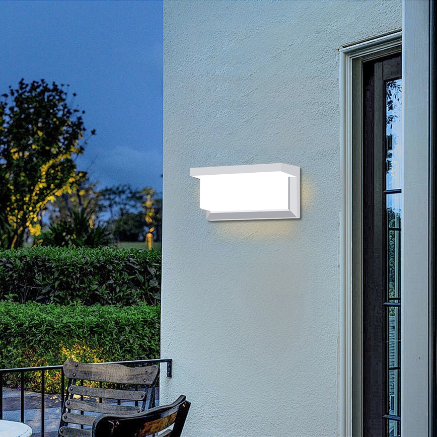 Brilagi - LED Outdoor-Wandleuchte mit Sensor BRICKY LED/12W/230V weiß IP54