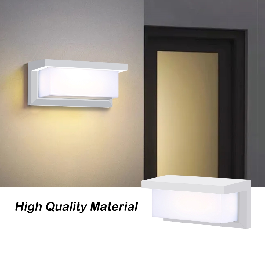 Brilagi - LED Outdoor-Wandleuchte mit Sensor BRICKY LED/12W/230V weiß IP54