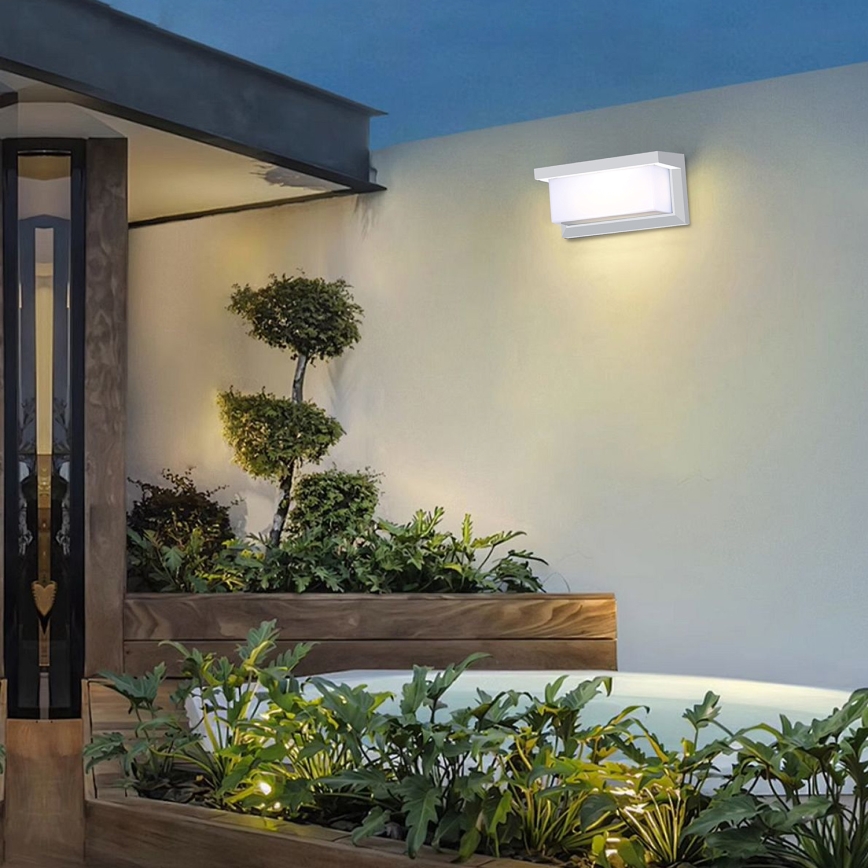Brilagi - LED Outdoor-Wandleuchte mit Sensor BRICKY LED/12W/230V weiß IP54