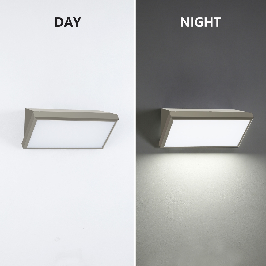 Brilagi - LED-Outdoor-Wandleuchte mit Sensor TRIANGLE LED/20W/230V grau IP65