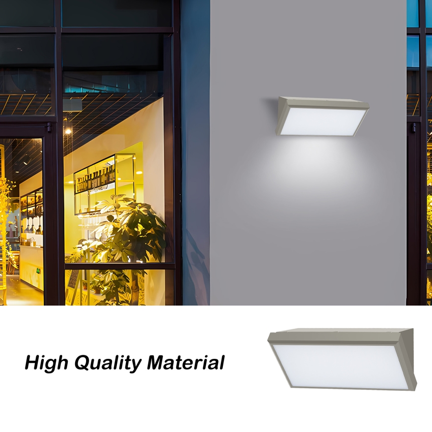Brilagi - LED-Outdoor-Wandleuchte mit Sensor TRIANGLE LED/20W/230V grau IP65