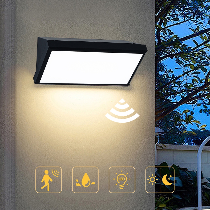 Brilagi - LED-Outdoor-Wandleuchte mit Sensor TRIANGLE LED/20W/230V IP65