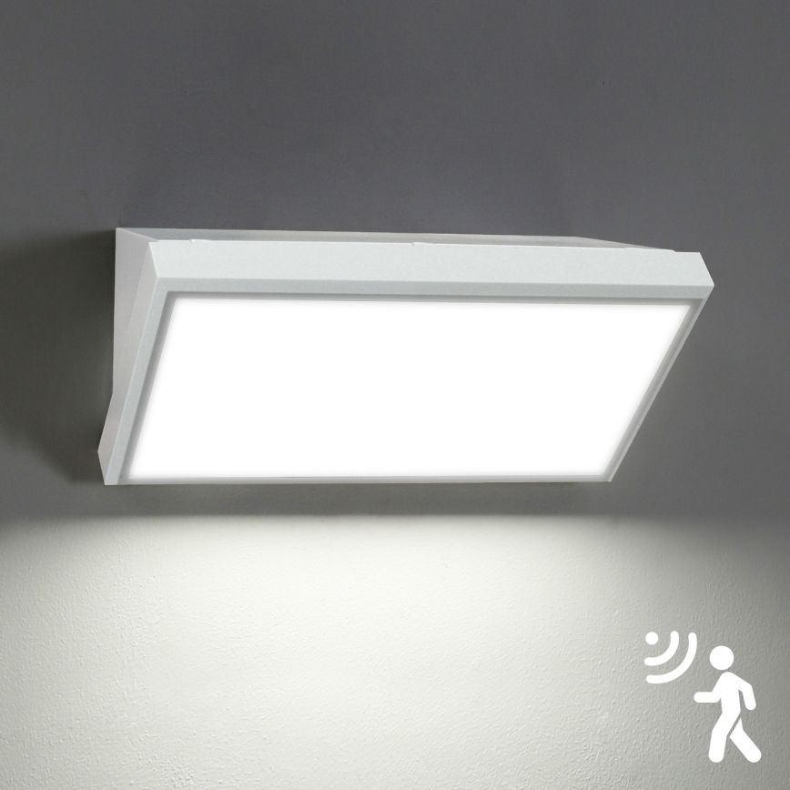 Brilagi - LED-Outdoor-Wandleuchte mit Sensor TRIANGLE LED/20W/230V weiß IP65