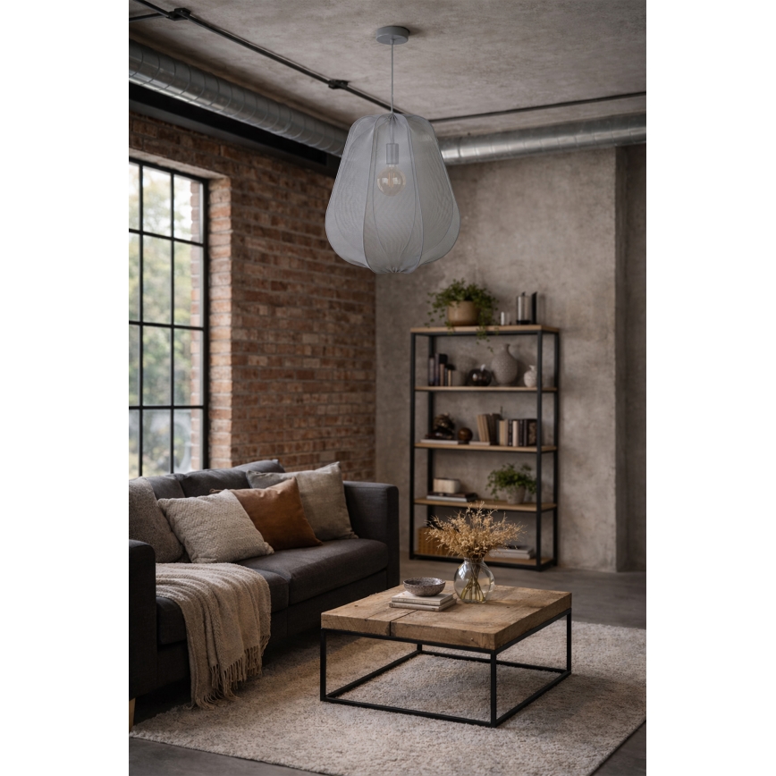 Brilagi - LED-Pendelleuchte am Kabel ARVEN 1xE27/8W/230V Ø 37 cm, grau