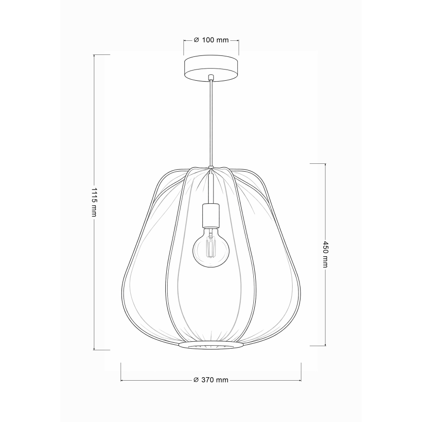 Brilagi - LED-Pendelleuchte am Kabel ARVEN 1xE27/8W/230V Ø 37 cm, grau