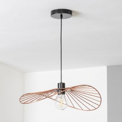 Brilagi - LED-Pendelleuchte an Drahtseil CERIA WIRE 1xE27/40W/230V 40x56 cm Bronze