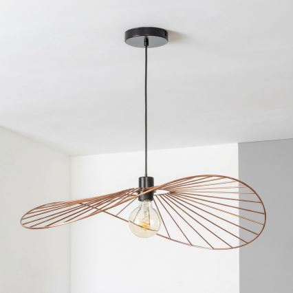 Brilagi - LED-Pendelleuchte an Drahtseil CERIA WIRE 1xE27/40W/230V 60x80 cm Bronze