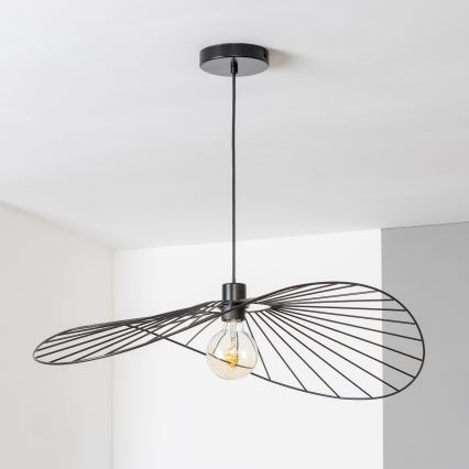 Brilagi - LED-Pendelleuchte an Drahtseil CERIA WIRE 1xE27/40W/230V 60x80 cm schwarz
