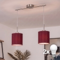 Brilagi - LED-Pendelleuchte an Drahtseil NUBILA 2xE27/60W/230V pompejanisches Rot