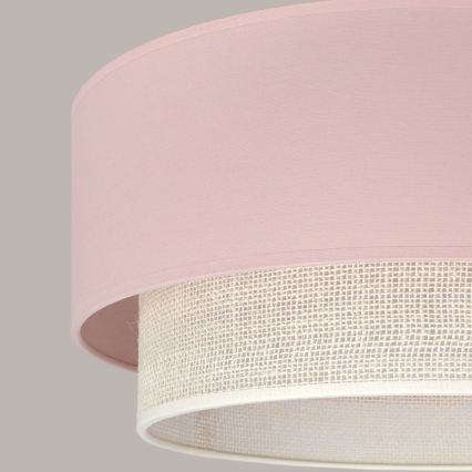 Brilagi - LED-Pendelleuchte an Kabel BOHO BOBO 1xE27/10W/230V Ø 40 cm rosa/creme