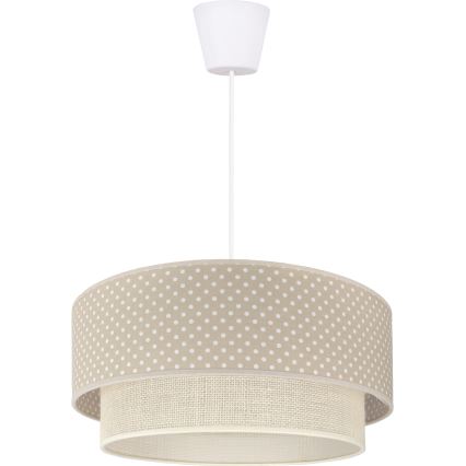 Brilagi - LED-Pendelleuchte an Kabel BOHO BOBO 1xE27/60W/230V Ø 40 cm, gepunktet, beige/creme