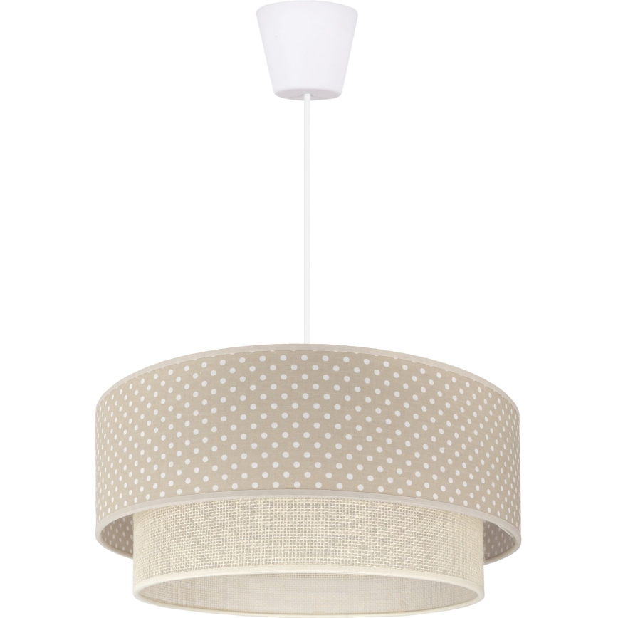 Brilagi - LED-Pendelleuchte an Kabel BOHO BOBO 1xE27/60W/230V Ø 40 cm, gepunktet, beige/creme