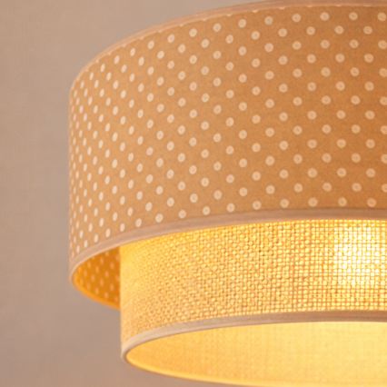 Brilagi - LED-Pendelleuchte an Kabel BOHO BOBO 1xE27/60W/230V Ø 40 cm, gepunktet, beige/creme