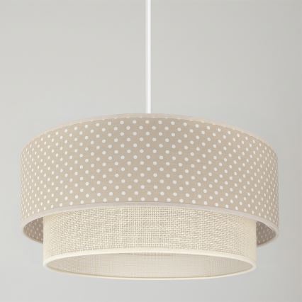 Brilagi - LED-Pendelleuchte an Kabel BOHO BOBO 1xE27/60W/230V Ø 40 cm, gepunktet, beige/creme