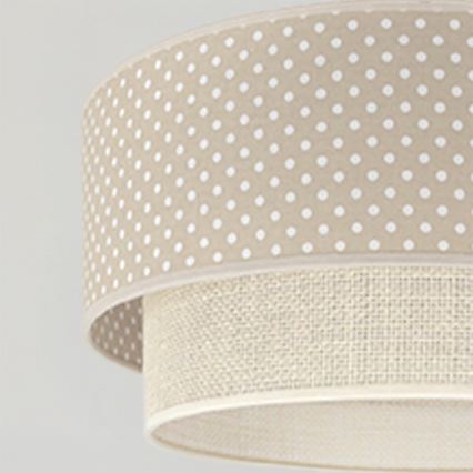 Brilagi - LED-Pendelleuchte an Kabel BOHO BOBO 1xE27/60W/230V Ø 40 cm, gepunktet, beige/creme