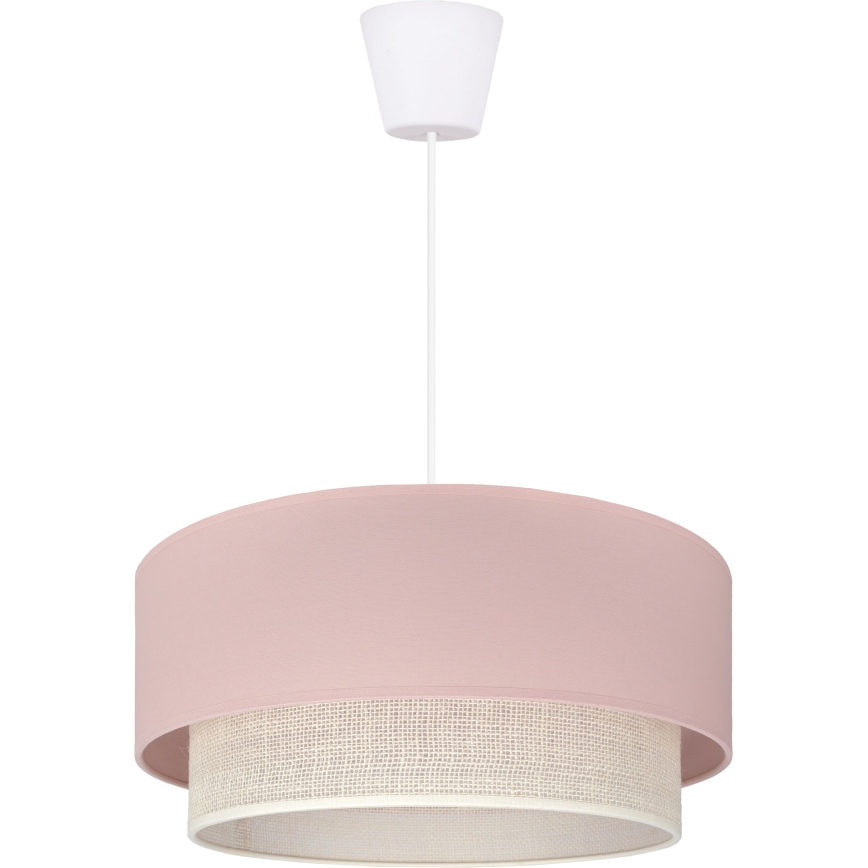 Brilagi - LED-Pendelleuchte an Kabel BOHO BOBO 1xE27/60W/230V Ø 40 cm rosa/creme