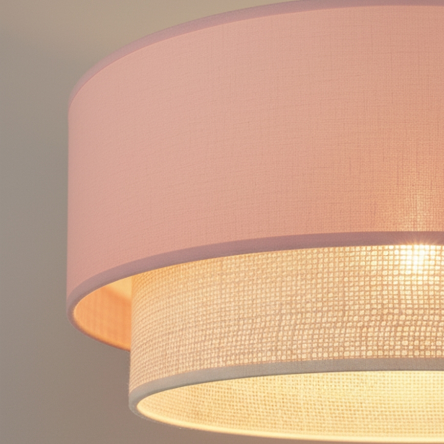 Brilagi - LED-Pendelleuchte an Kabel BOHO BOBO 1xE27/60W/230V Ø 40 cm rosa/creme