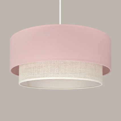 Brilagi - LED-Pendelleuchte an Kabel BOHO BOBO 1xE27/60W/230V Ø 40 cm rosa/creme