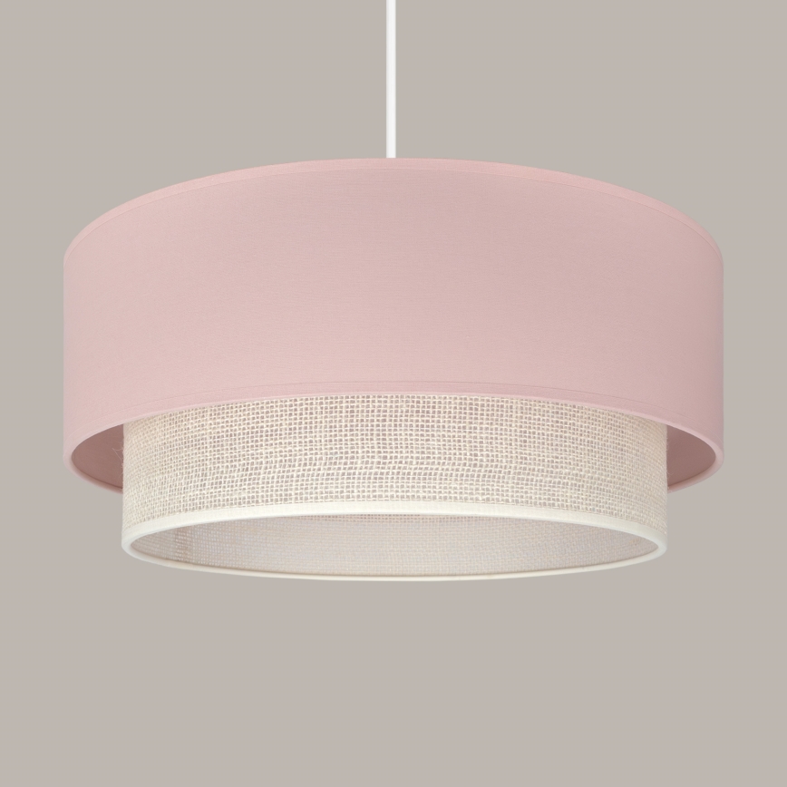 Brilagi - LED-Pendelleuchte an Kabel BOHO BOBO 1xE27/60W/230V Ø 40 cm rosa/creme