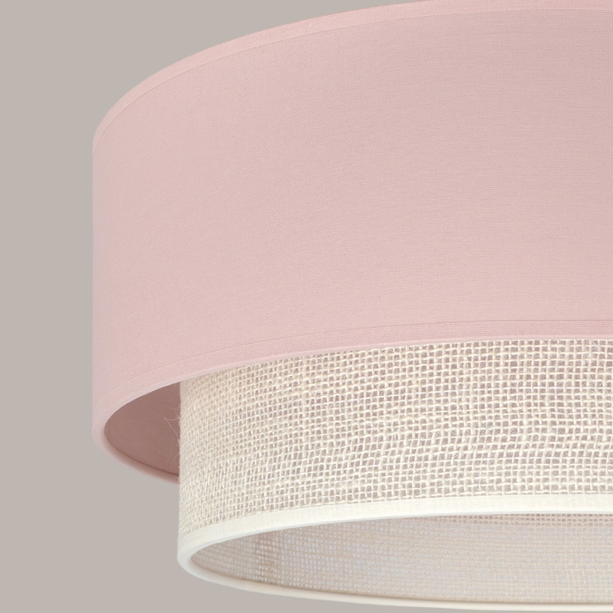 Brilagi - LED-Pendelleuchte an Kabel BOHO BOBO 1xE27/60W/230V Ø 40 cm rosa/creme