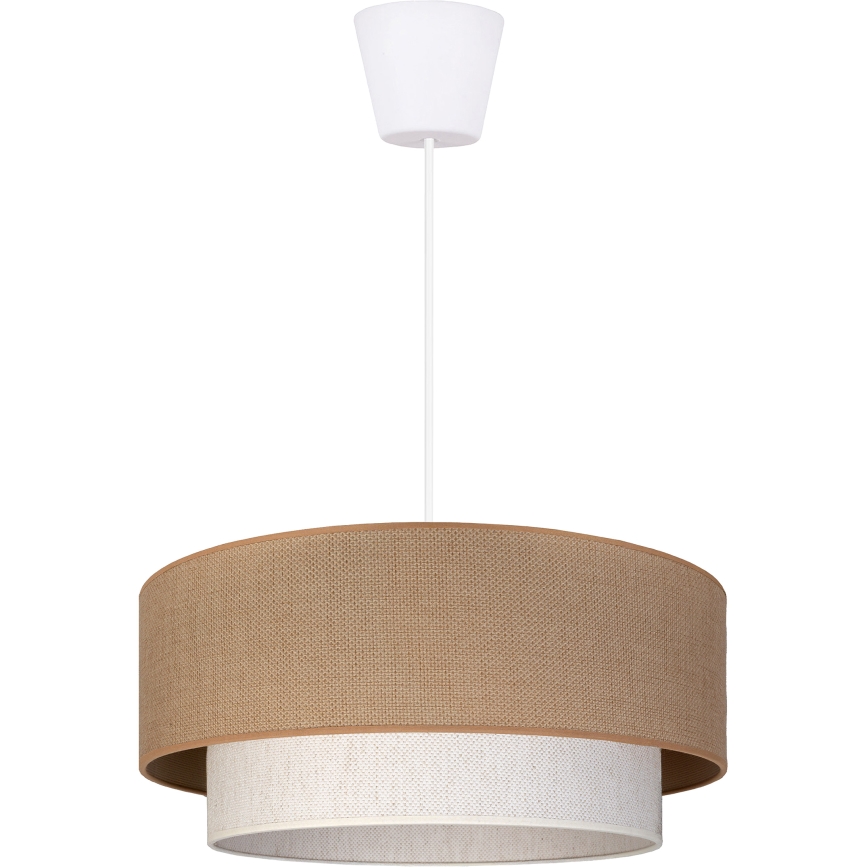 Brilagi - LED-Pendelleuchte an Kabel BOHO ECO 1xE27/10W/230V Ø 40 cm beige/creme