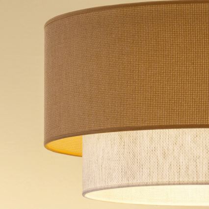 Brilagi - LED-Pendelleuchte an Kabel BOHO ECO 1xE27/10W/230V Ø 40 cm beige/creme