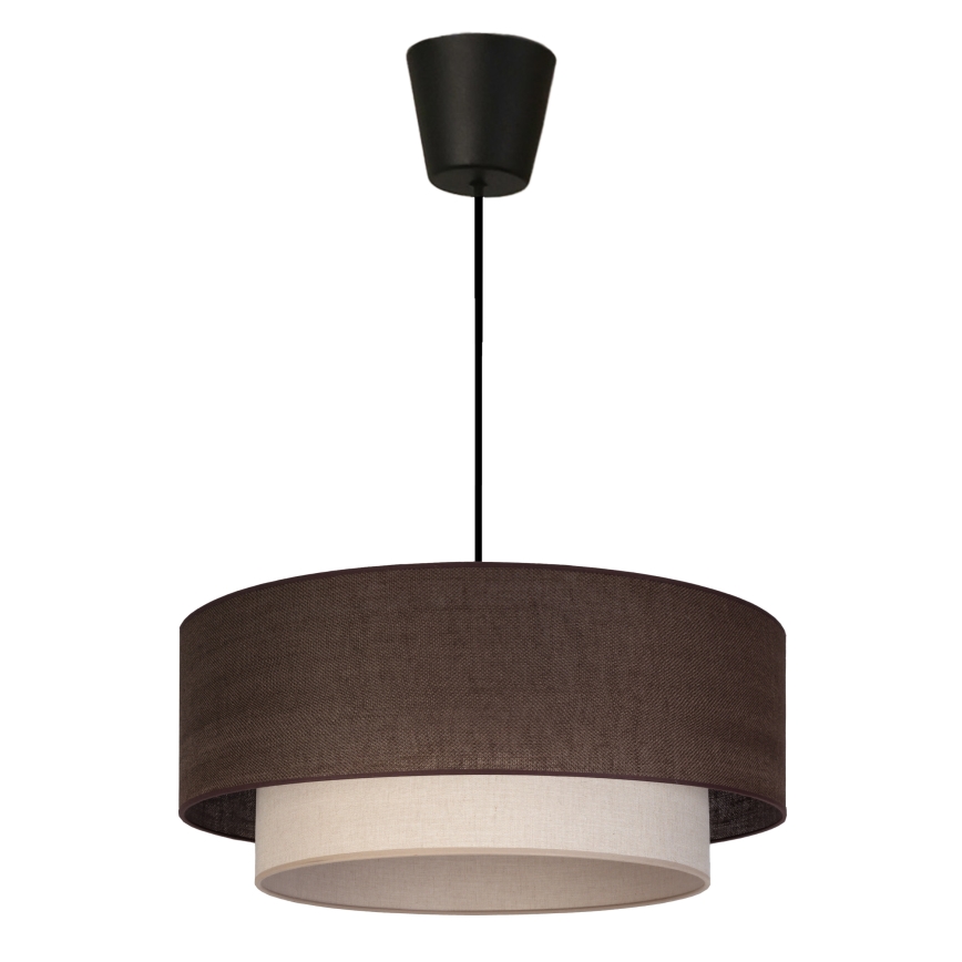 Brilagi - LED-Pendelleuchte an Kabel BOHO ECO 1xE27/10W/230V Ø 40 cm braun/cremefarben