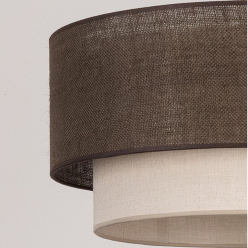 Brilagi - LED-Pendelleuchte an Kabel BOHO ECO 1xE27/10W/230V Ø 40 cm braun/cremefarben