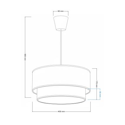 Brilagi - LED-Pendelleuchte an Kabel BOHO ECO 1xE27/10W/230V Ø 40 cm braun/cremefarben