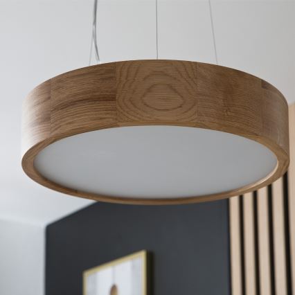 Brilagi - LED-Pendelleuchte an Kabel CARVALHO 2xE27/60W/230V Eiche Ø 37 cm