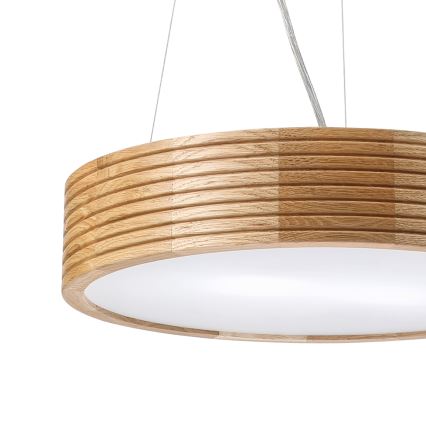 Brilagi - LED-Pendelleuchte an Kabel CARVALHO MODERN 2xE27/60W/230V Eiche Ø 37,5 cm