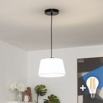 Brilagi - LED-Pendelleuchte an Kabel CERIA 1xE27/40W/230V Ø 25 cm weiß