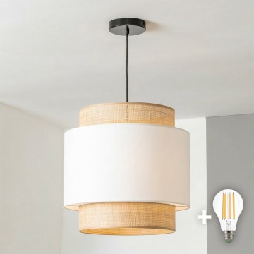 Brilagi - LED-Pendelleuchte an Kabel CERIA 1xE27/40W/230V Ø 30 cm schwarz/beige/weiß