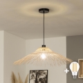 Brilagi - LED-Pendelleuchte an Kabel CERIA BOHO 1xE27/40W/230V Ø 70 cm Bambus