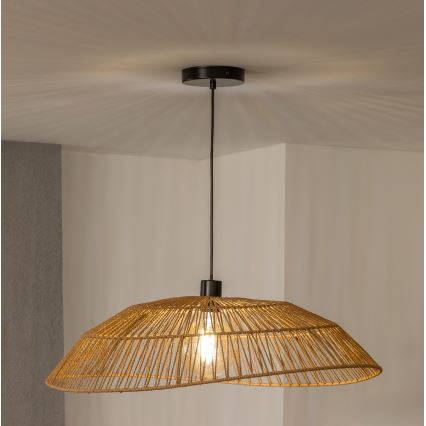 Brilagi - LED-Pendelleuchte an Kabel CERIA BOHO 1xE27/40W/230V Ø 70 cm, braun