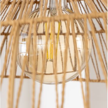 Brilagi - LED-Pendelleuchte an Kabel CERIA BOHO 1xE27/40W/230V Ø 70 cm, braun