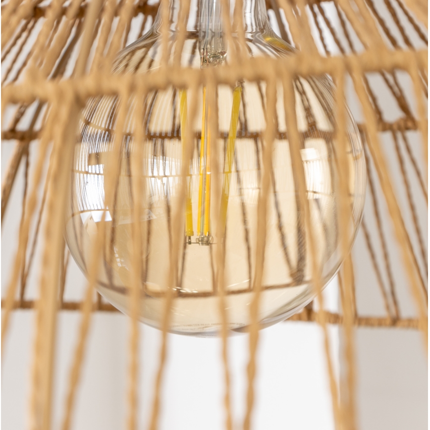 Brilagi - LED-Pendelleuchte an Kabel CERIA BOHO 1xE27/40W/230V Ø 70 cm, braun