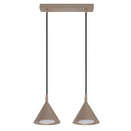 BRILAGI - LED Pendelleuchte an Kabel CONE DOUBLE 2xGX53/15W/230V beige