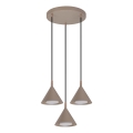 BRILAGI - LED Pendelleuchte an Kabel CONE TRIPLE ROUND 3xGX53/15W/230V beige