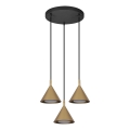 BRILAGI - LED Pendelleuchte an Kabel CONE TRIPLE ROUND 3xGX53/15W/230V goldfarben