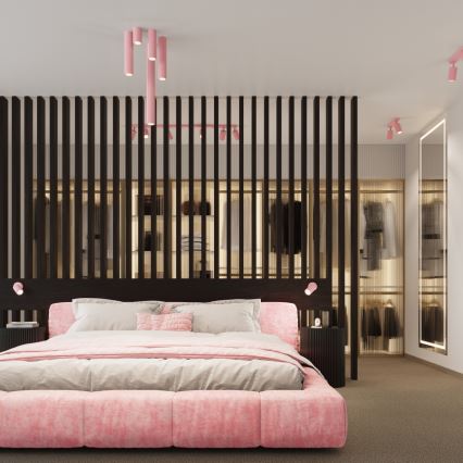 Brilagi - LED-Pendelleuchte an Kabel CRESTO 1xGU10/10W/230V rosa