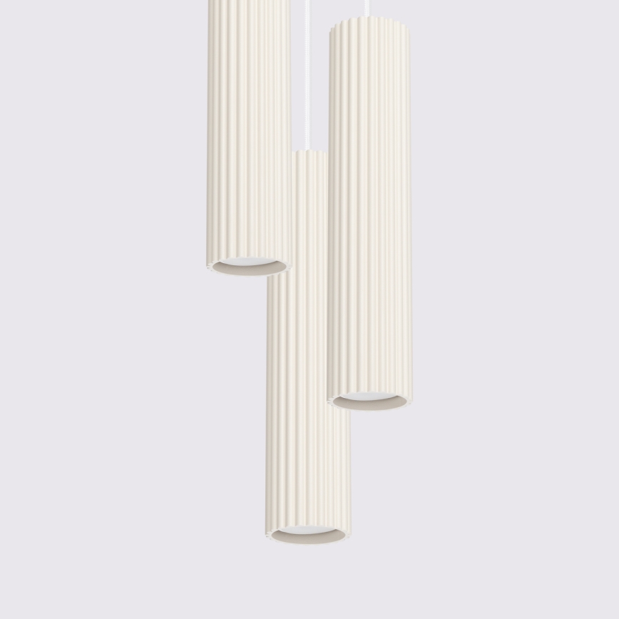 Brilagi - LED-Pendelleuchte an Kabel CRESTO 3xGU10/10W/230V cremefarben