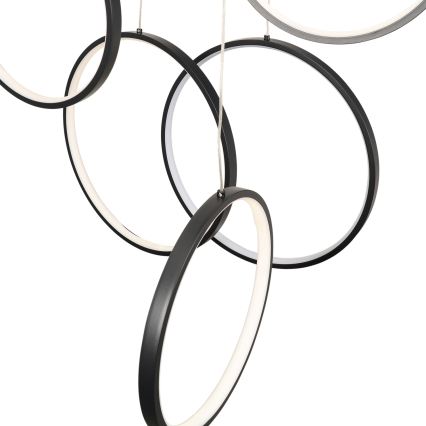 BRILAGI - LED-Pendelleuchte an Kabel ECHO LED/80W/230V 4000K Ø 50 cm schwarz