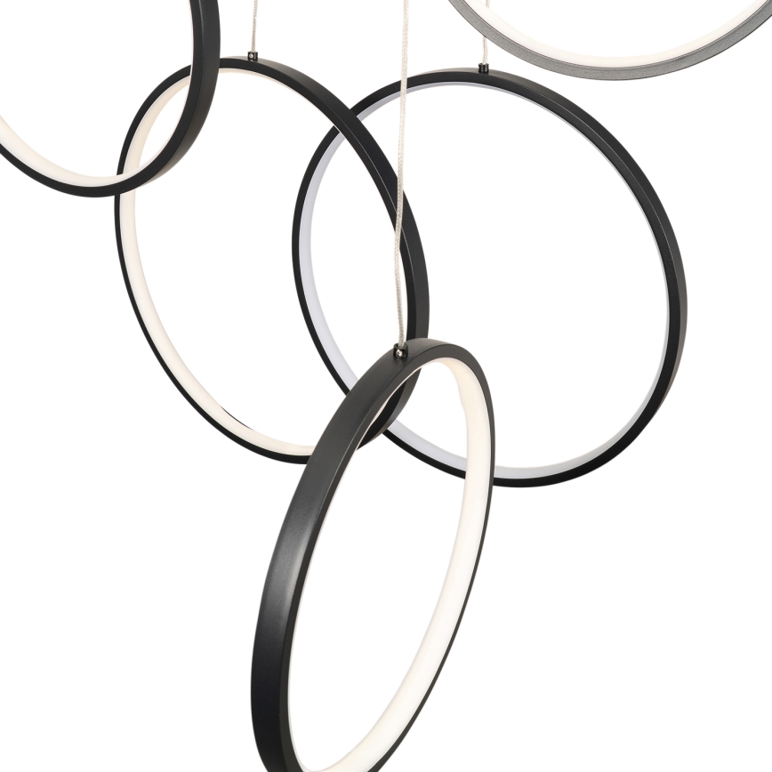 BRILAGI - LED-Pendelleuchte an Kabel ECHO LED/80W/230V 4000K Ø 50 cm schwarz