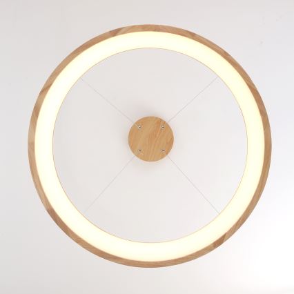Brilagi - LED-Pendelleuchte an Kabel FALCON WOOD LED/60W/230V 3000/4000/6000K Ø 80 cm Holz